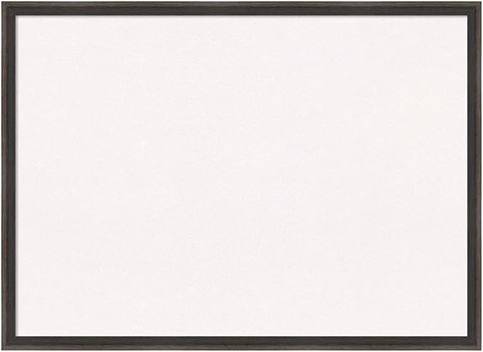 Amanti Art White Cork Board for Wall, 21x29 Vision Board with Brown Wood Frame, Medium Corkboard Office Decor for Home Organization, Casual Corkboard Pinboard to display items for home organization