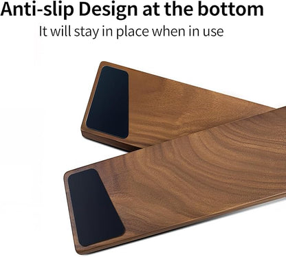 Walnut Wooden Wrist Rest for 87 Key Mechanical Keyboard | Ergonomic Design for Wrist Pain Relief, Smooth No Odor and Easy to Clean, Support Wrist to Coding Typing and Playing