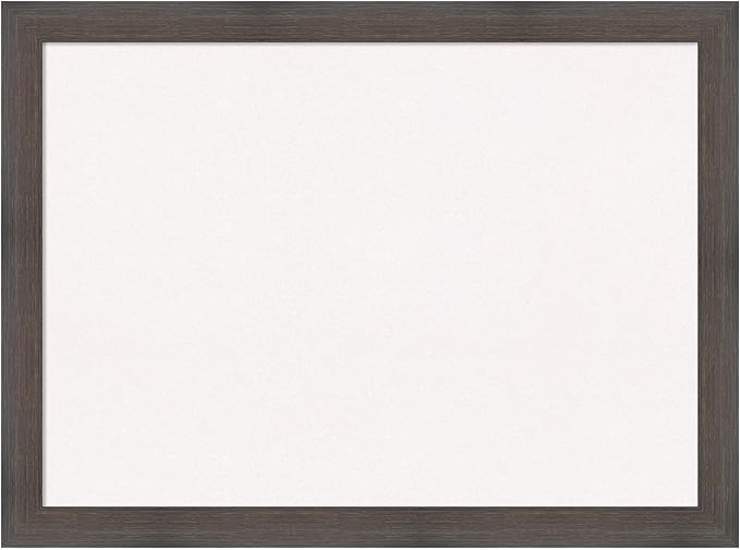 Amanti Art White Cork Board for Wall, 23x31 Vision Board with Brown Wood Frame, Medium Corkboard Office Decor for Home Organization, Rustic Farmhouse Corkboard Pinboard to display items for home