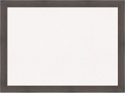 Amanti Art White Cork Board for Wall, 23x31 Vision Board with Brown Wood Frame, Medium Corkboard Office Decor for Home Organization, Rustic Farmhouse Corkboard Pinboard to display items for home