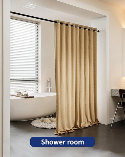BaiNong Closet Rods for Hanging Clothes 17 to 30 in Adjustable Closet Hanging Rod Heavy Duty Metal Clothes Hanging Rod for Closet Laundry Bathroom RV (Black(2PACK), 17-30IN)