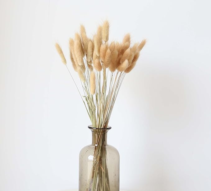 110 Stems Dried Pampas Grass, Boho Table Decor Natural Reed Phragmites Grass + Brown & White Pampas Grass + Bunny Tails Flowers Bouquet for Wedding Floral Arrangements Farmhouse Home Rustic Wall