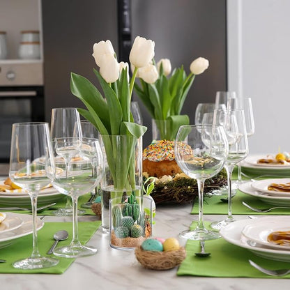 64 Pack Thick Glass Cylinder Vases 4,6,9,12 Inch Tall Clear Flower Vase Hurricane Floating Candle Holder for Table Centerpiece Wedding Home Decor