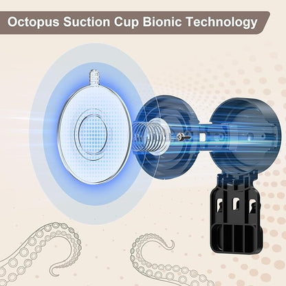 JOTPE Shower Caddy Suction Cup 2 Pack, No Drilling Shower Organizer for Bathroom with Large Capacity, Storage Suction Powerful Max Hold 40 lbs, Waterproof & Removable Bathroom Shelf, Black