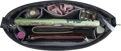 Vercord Premium Nylon Purse Organizer Tote Handbag Insert Organizers Bag in Bag Zipper 13 Pockets 5 Sizes