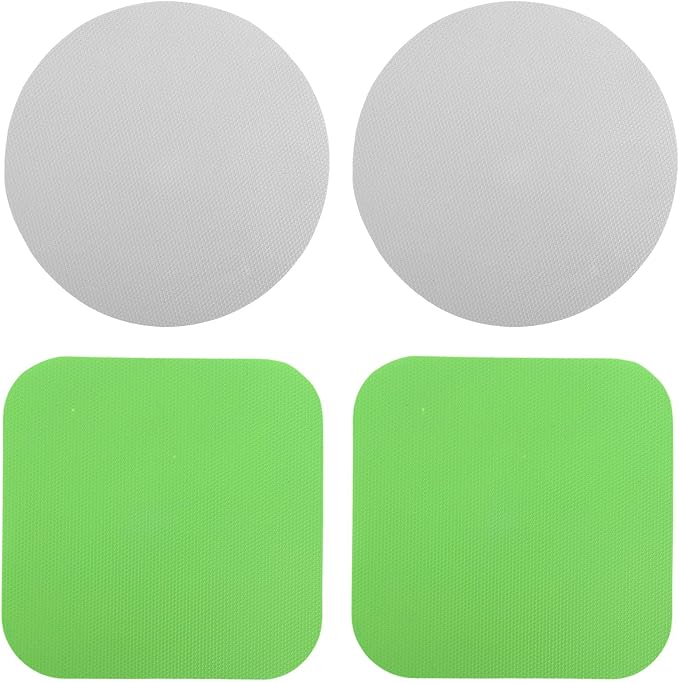 LUTER 4pcs Rubber Jar Openers, Versatile Natural Rubber Bottle Opener Kitchen Coasters Gadgets for Weak Hands Seniors Elderly Lid Cap Gripper Pads (Green Square, Gray Round)