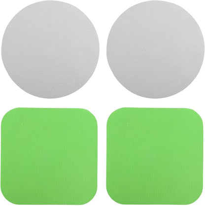LUTER 4pcs Rubber Jar Openers, Versatile Natural Rubber Bottle Opener Kitchen Coasters Gadgets for Weak Hands Seniors Elderly Lid Cap Gripper Pads (Green Square, Gray Round)