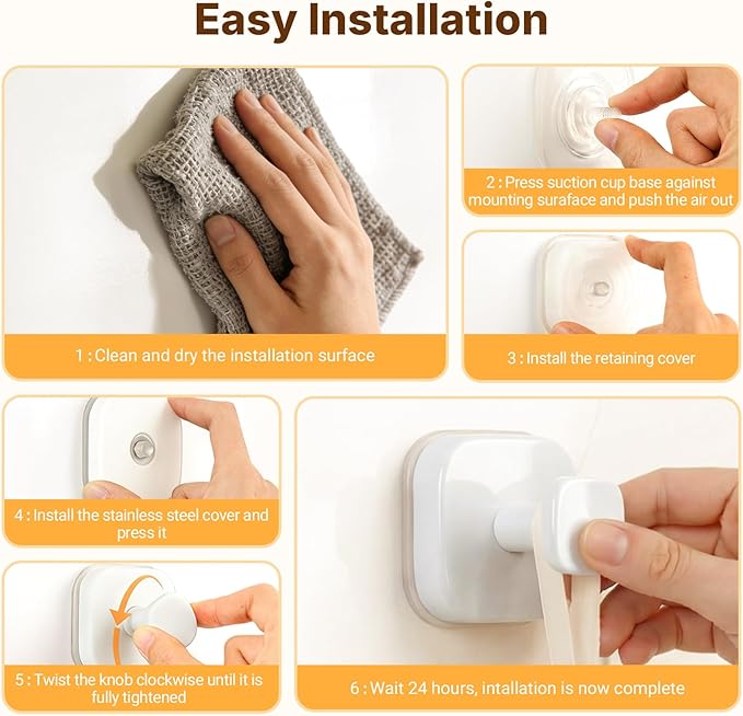 3 PCS Bathroom Hooks for Towels, Suction Cup Hooks for Shower, Door Hooks for Hanging Robe Loofah Removable Wall Hooks for Kitchen Glass Window White