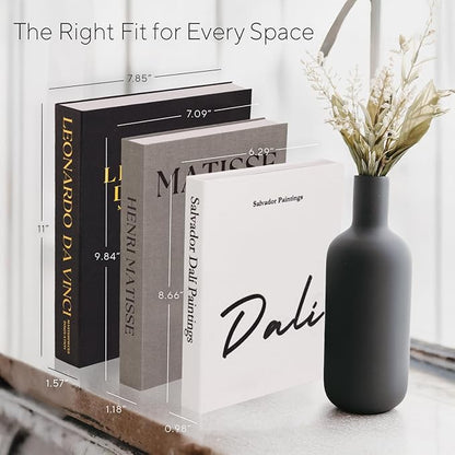 Elegant Linen Set of 3 Decorative Books for Home Decor Faux/Fake Books For Decoration Hardcovers Aesthetic Minimalist Coffee Table Décor Living Room Modern Entryway Table Bookshelf Storage Boxes
