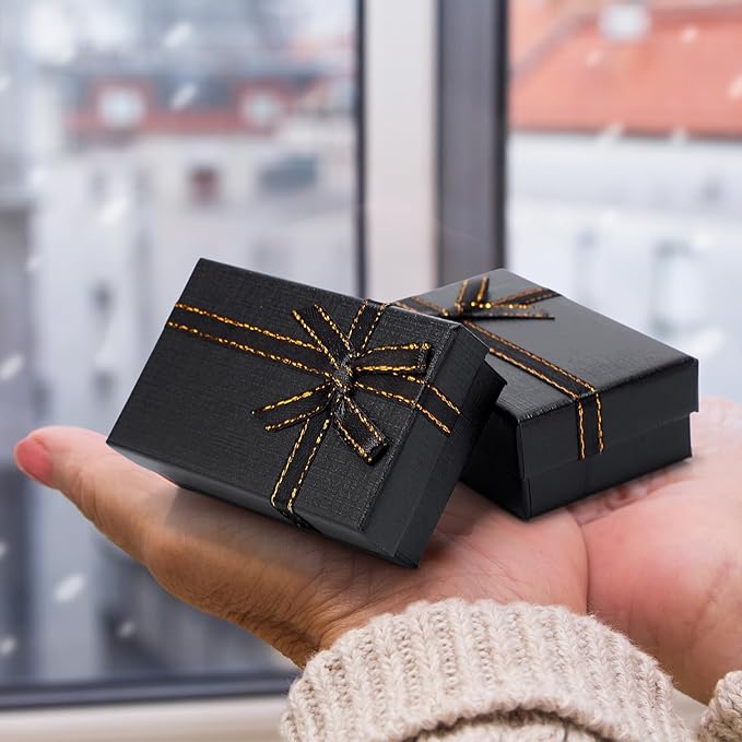 Ecally Small Cardboard Jewelry Gift Boxes 2 x 3.1 x 1.1 Inches Earring Boxes for Jewelry Gift Rings Earring Necklaces
