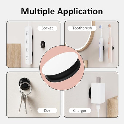 Remote Control Holder Magnetic Wall Mount Self-Adhesive, 6 Pack Upgraded Silicone Remote Organizer Storage 360° Rotation Wall Holder for Home Office TV, Fan and Air Conditioner Remote Control