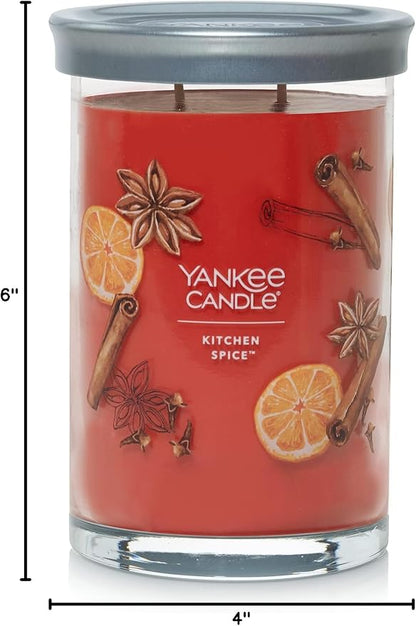 Yankee Candle Large Tumbler Scented Candle with up to 80 Hour Burn Time, Premium Plant Wax Blend for Consistent Burn, 20 oz Tumbler Candle with Room Filling Fragrance, Kitchen Spice