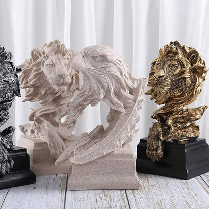 H&W Sandstone Bald Eagle Figurines - The USA's National Emblem - Statue Decoration for Home/Study/Living Room, Great Collectible Figurines, Best Gift for The Man, Sandstone Color (HH17-D4)