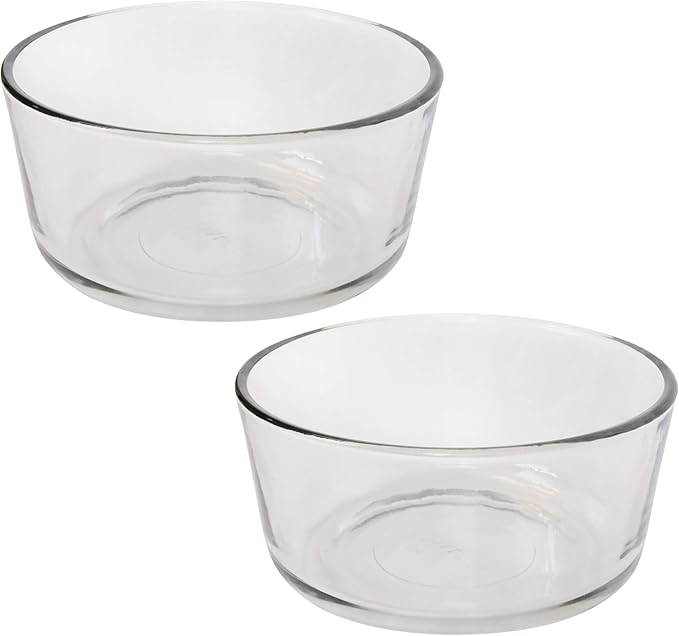 Pyrex 7201 4-Cup Glass Bowl (2-Pack) - Made in USA