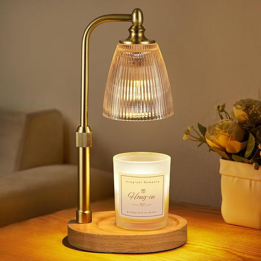 Candle Warmer Lamp with Timer Dimmable,Birthday Gifts for Women Mom Sister,House Warming Gifts New Home,Adjustable Height Wax Melt Warmer for Jar Candles,Ideal for Office,Dorm,Bedroom Home Decor