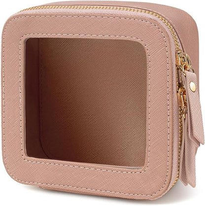 Travel Clear Makeup Bag Set, TSA Approved Cosmetic Bag Case with Zipper Portable Makeup Pouch Toiletry Bag Women Traveling Cosmetic Organizer Storage Bag Car Organizer Car Essentials for Women