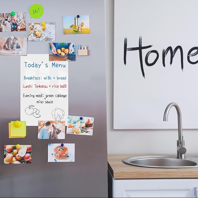 Magnetic Whiteboard Contact Paper, 36" x 47" Stick on Magnetic Dry Erase White Board Sticker on Wall, Easy to Write for Drawing, School, Office, Kitchen Fridge