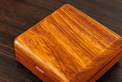 Solid Wood Ring Organizer, Walnut Jewelry Case for Multiple Rings Cufflinks Earrings Portable Travel Size Rings Case Wooden Vintage Gift for Women Valentine Mother's Day