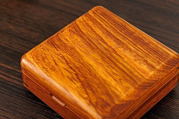 Solid Wood Ring Organizer, Handmade Walnut Jewelry Case for Multiple Rings, Cufflinks, Earrings - Portable Travel Size - Wooden Vintage Gift for Women, Valentine, Mother's Day