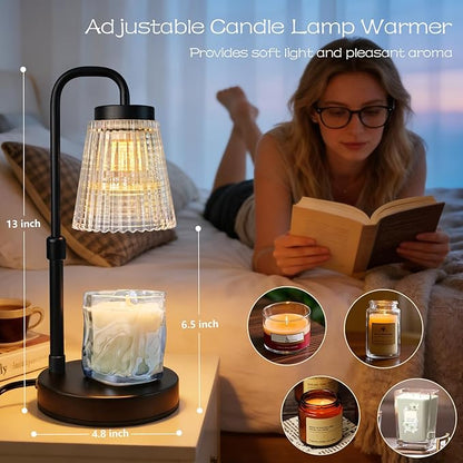 Banbanda Candle Warmer Lamp with Timer, Birthday Gifts for Women, House Warming Gifts New Home Decor – Height Adjustable Candle Lamp - with 2 Bulbs