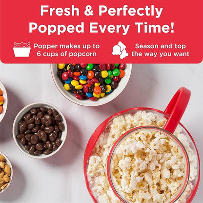 Ecolution Patented Micro-Pop Microwave Popcorn Popper with Temperature Safe Glass, 3-in-1 Lid Measures Kernels and Melts Butter, Made Without BPA, Dishwasher Safe, 1.5-Quart, Red (Pack of 4)