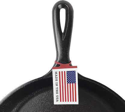 Lodge Seasoned Cast Iron Skillet - PFAS-Free, Non-Toxic Cookware - Use with an Oven, Stove, Grill, or Campfire - Naturally Non-Stick & Oven Safe - 12 Inches