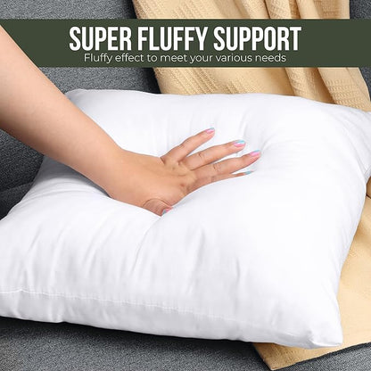 Utopia Bedding Throw Pillows (Set of 1, White) – 24 x 24 Inches Down Alternative Pillows for Bed, Sofa, and Couch - Fluffy Decorative Stuffer Pillow for Indoors & Outdoors