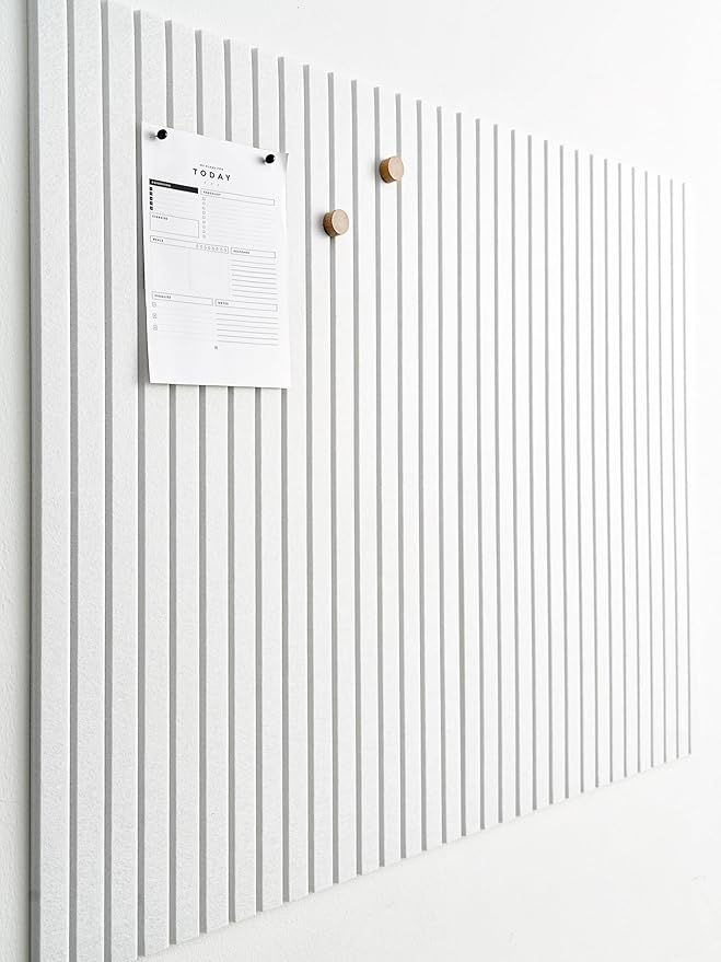 Large Bulletin Board 48x36- Office Wall Organizer, Replace Your Old Cork Boards for Walls for Office Decor -12-Pack Felt Wall Panels to Use in Home Office Decor, Classroom Decor (Milky White)