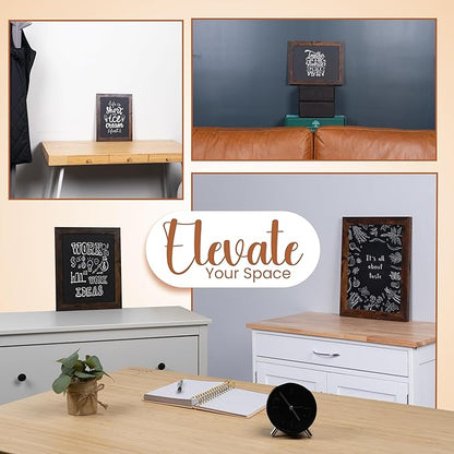 Loddie Doddie Magnetic Chalkboard - 11 x 14 in, Rustic Frame - Easy-to-Erase, Stain-Resistant Chalkboard Calendar for Wall - Magnetic Bulletin Board for Photos & Crafts - Kitchen & Office Menu Board
