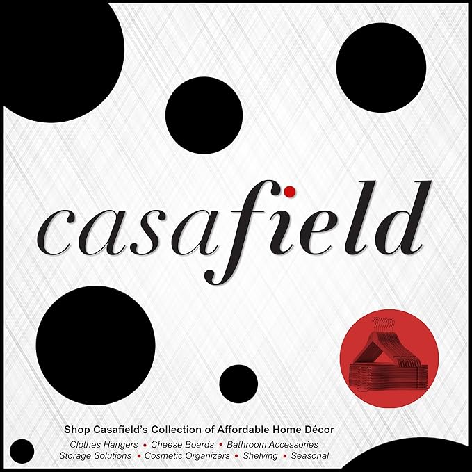 Casafield - 40 Natural Wooden Suit Hangers - Premium Lotus Wood with Notches & Chrome Swivel Hook for Dress Clothes, Coats, Jackets, Pants, Shirts, Skirts