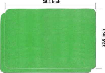 JOYMOOP Microfiber Towels for Cars, 2 Pack 35.4" x 23.6" Car Drying Towel, Green Reusable Car Towel, Quick Drying Car Microfiber Cleaning Cloth for RVs, SUVs, Trucks