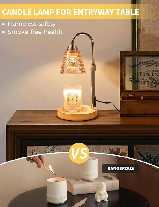 Candle Warmer Lamp with Timer Dimmer, Birthday Gifts for Mom Women Friend Sister, House Warming Gifts, Wax Melt Warmer, Office Apartment Dorm Room Home Decor