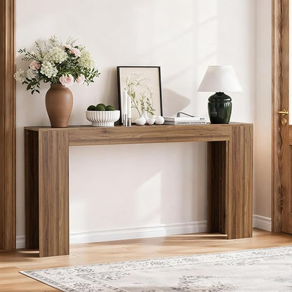 Spaco 63'' Narrow Long Console Table,Farmhouse Entryway Table Sofa Table with Storage,Wood Behind Couch Table for Living Room, Hallway,Foyer