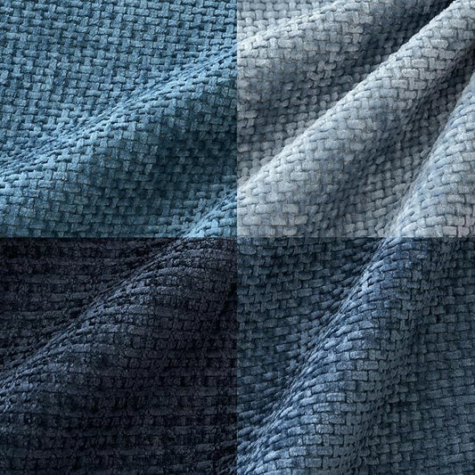 MIULEE Pack of 4 Couch Throw Pillow Covers 22x22 Inch Neutral Blue Soft Decorative Chenille Pillow Covers Farmhouse Accent Cushion Covers for Boho Western Spring Coastal Decor Sofa Bed Living Room