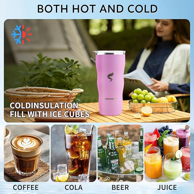 20Oz Insulated Tumbler With Straw And Lid, Stainless Steel Coffee Cup, Double Wall Vacuum Travel Mug,Spill proof Iced Coffee Tumbler, Beach tumbler, Cherry Blossom