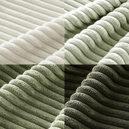 MIULEE Decorative Throw Pillow Covers Set of 4 Summer Light Green Gradient Natural Earthy Modern Classic Soft Corduroy Cushion Covers for Sofa Couch Bed Living Room Spring Home Decor 24x24 Inch