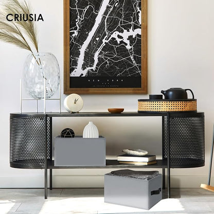 Criusia Large Blanket Storage Basket - 6 Pack Fabric Storage Bins for Closet Shelf, Storage Baskets for Clothes Toys, Home Organization Bins with Handles for Living Room, Nursery, Bedroom