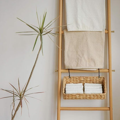 StorageWorks Woven Wall Baskets for Storage, Water Hyacinth Baskets for Shelf, Wall Storage for Kitchen and Bathroom, Hanging Baskets for Organizing, 2 Pack