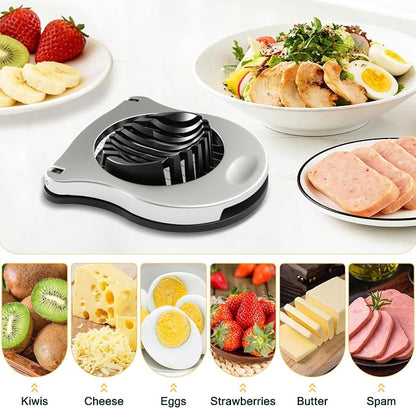 Egg Slicer for Boiled Eggs Strawberry Cutter with Stainless Steel Wire