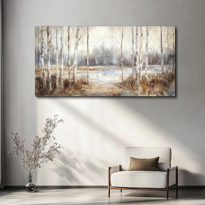 QIYILEXWART Large Wall Art For Living Room Canvas Wall Decor For Bedroom Field Scenery Watercolour Wall Painting Office Decorations Stretched And Framed Wall Pictures Artwork Ready To Hang Home Decor