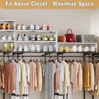 X-cosrack 3-Tier Shoe Rack for Closet, Shoe Organizer for Front Door Entrance Expandable Shoe Shelf, Stackable Iron Shoe Storage Shelves for Closets, Entryway, Hallway, Garage,White