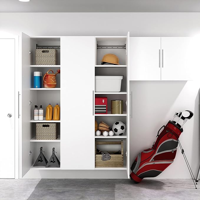 Prepac HangUps Large Storage Cabinet - Immaculate White 36" Cabinet with Storage Shelves and Doors; Ideal for Bin and General Storage Solutions