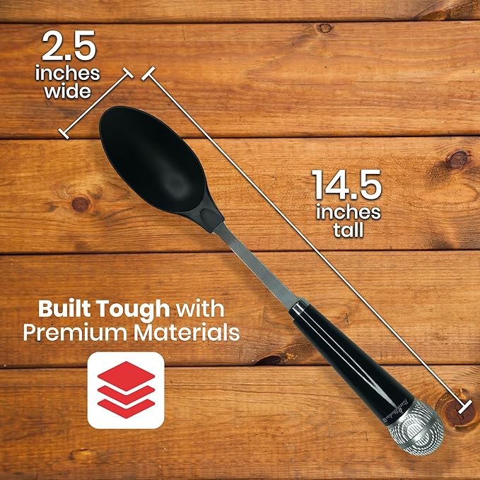 Rise8 Studios Microphone Spoon Kitchen Utensil - Fun Novelty Cooking Gadget & Unique Gift for Musicians, Singers, Karaoke Stars - Music Themed Housewares