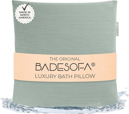 BADESOFA® Luxury Bath Pillow M - Lusciously Soft & Comfortable Tub Pillow for Bathtub - Washable & Quick-Drying Bath Back Pillow - Non-Slip Full Body Tub Pillow - Luxury Spa Cushion in Green