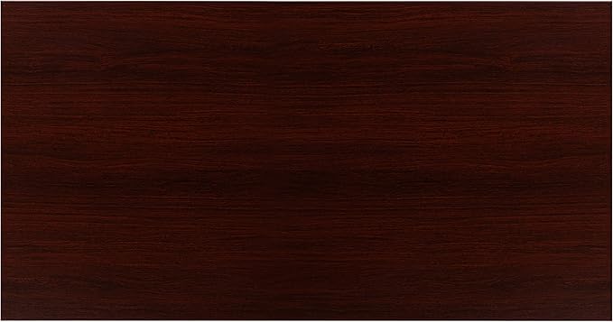 EMMA + OLIVER Industrial Modern Desk-47"L Commercial Grade Home Office Desk-Mahogany/Black