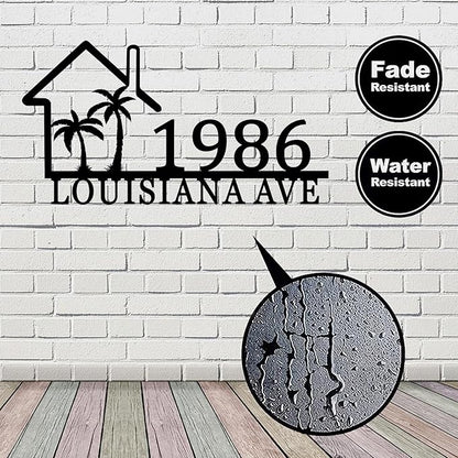 Large House Numbers for Outside,Custom House Number Sign,Personalized Modern Address Numbers for House,Metal Address Signs for Houses,Home Address Signs for Yard,House Numbers for Outside Plaque