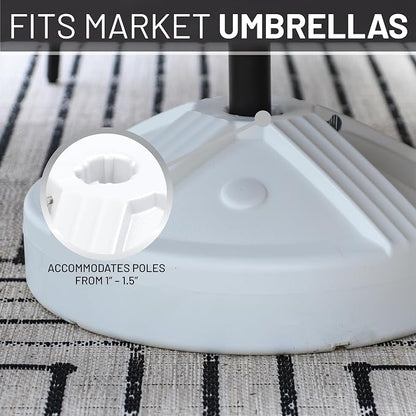 US Weight Durable 50 Pound Fillable Umbrella Base Designed to be Used with a Patio Table
