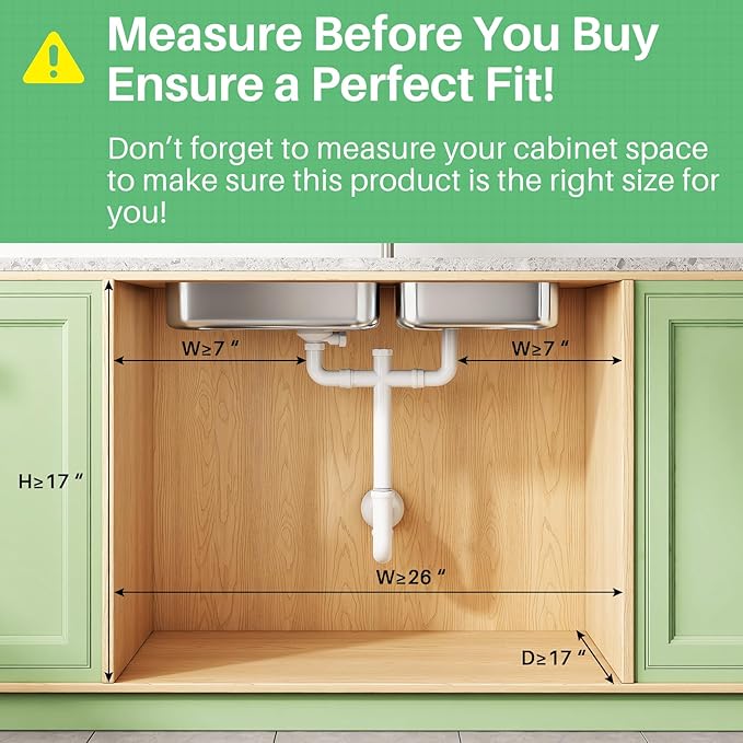 Under Sink Organizer, 2-Pack 3-Tier Height Adjustable Thickened Metal Pull out Cabinet Organizer Shelf, Slide out Storage Drawer Rack for Bathroom Kitchen Pantry Home Organization, LightBlue