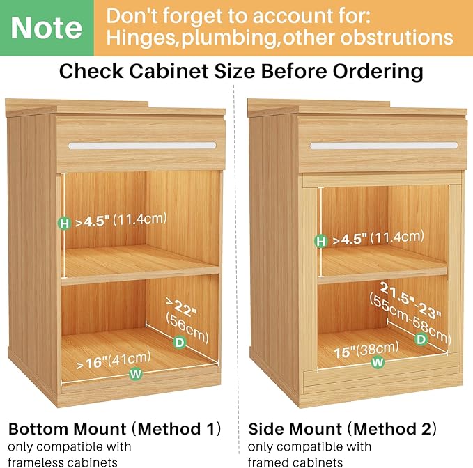 2Pack Pull Out Cabinet Organizer, Soft Close Wooden Slide Out Drawers for Pots, Full-extension Roll Out Shelves for Kitchen Cabinets, Pantry Organization, Bottom and Side Mount(15"W X 21"D x 3.4''H)