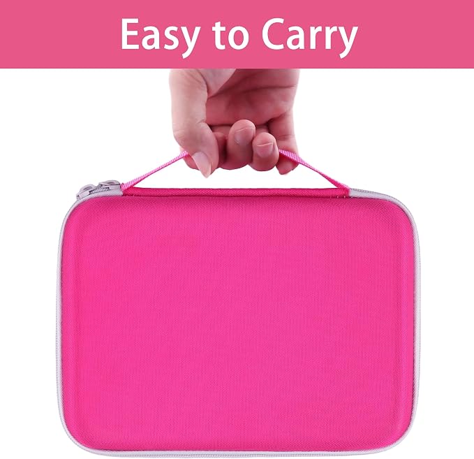 Label Printer Case Compatible with DYMO LetraTag LT-100H/LT-100H Plus Handheld Label Maker(Rose Red Case)